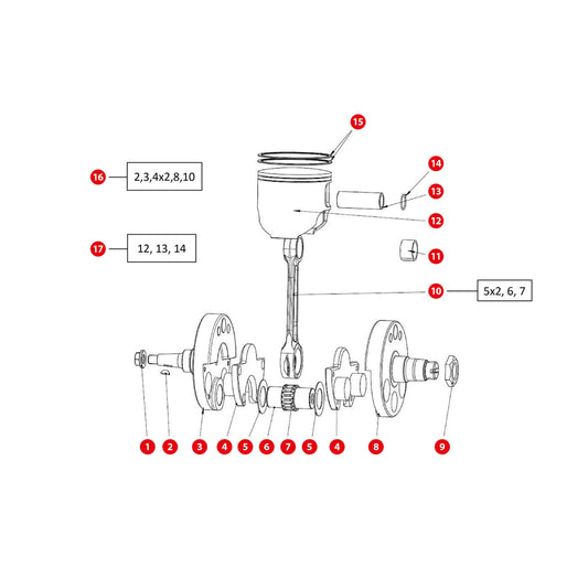1/ MUTTER M12x1 LINKS