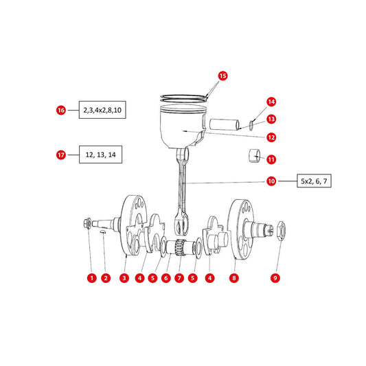 8/ KURBELWANGE LINKS KS 89MM BIS 2019